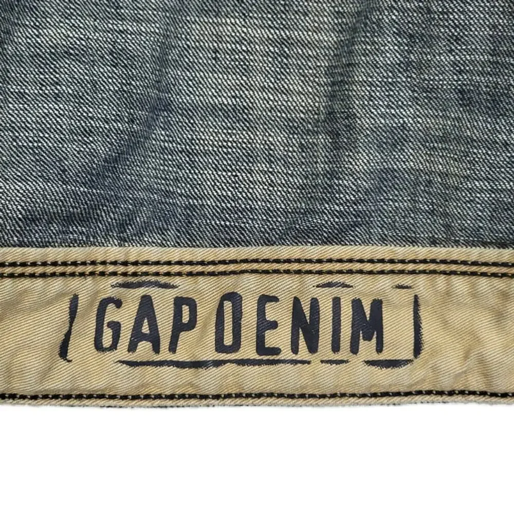 GAP KIDS Denim Jacket Blue Dark Wash Snap Front Jean Jacket Outdoor Casual XS
